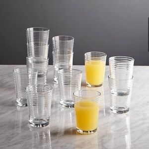 SOLD Crate&Barrel Ribbed Glass Tumbler Set